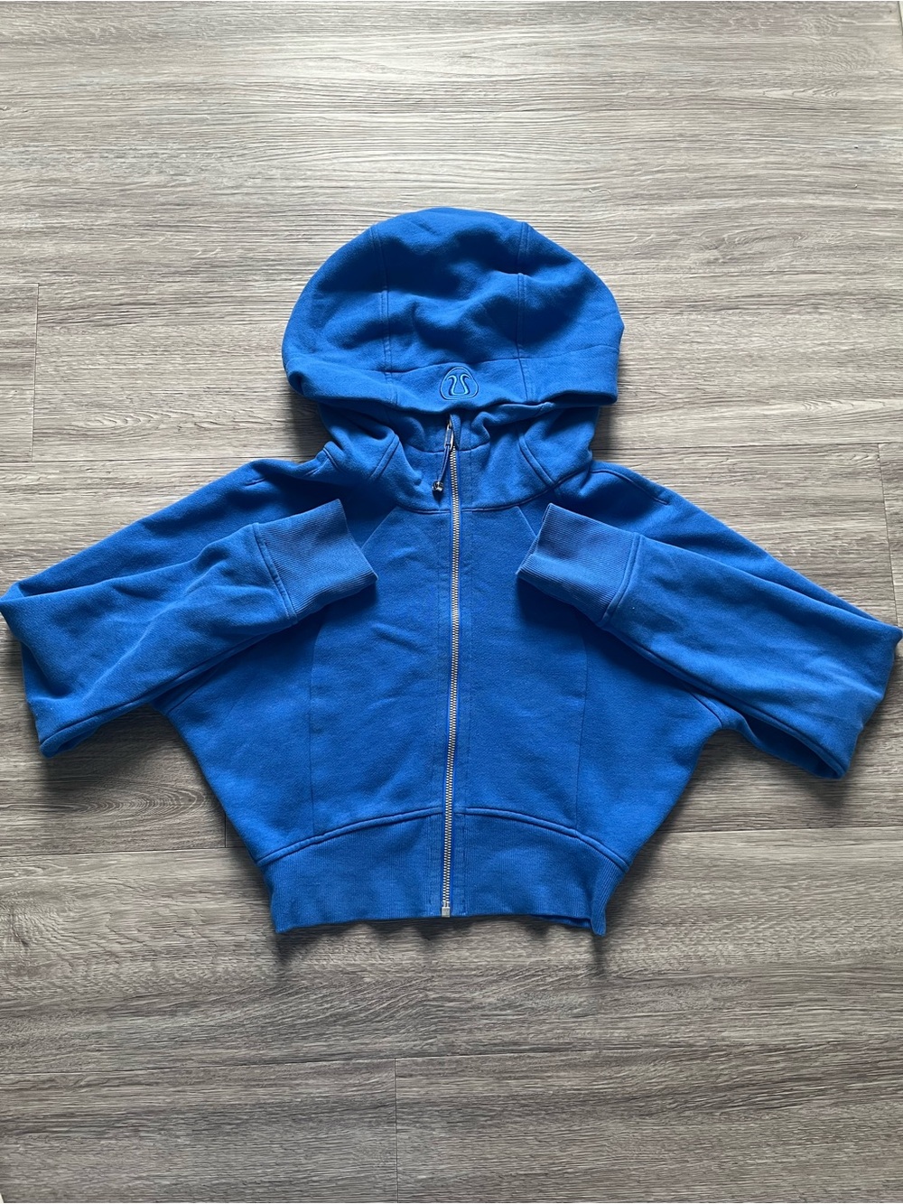 lululemon athletica Bright Blue Cropped Zip Hoodie